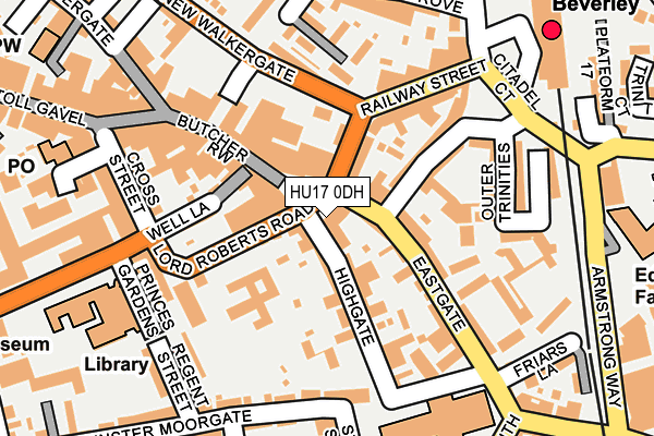 HU17 0DH map - OS OpenMap – Local (Ordnance Survey)