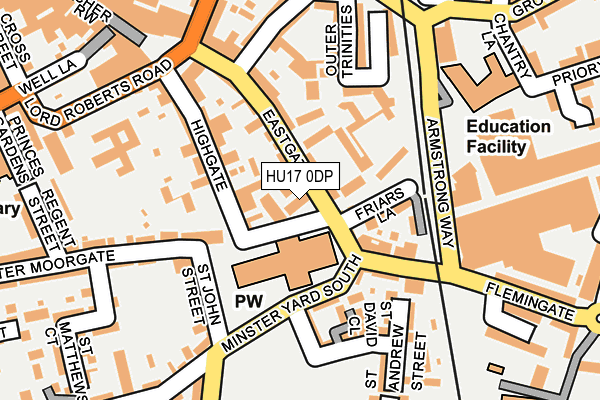 HU17 0DP map - OS OpenMap – Local (Ordnance Survey)