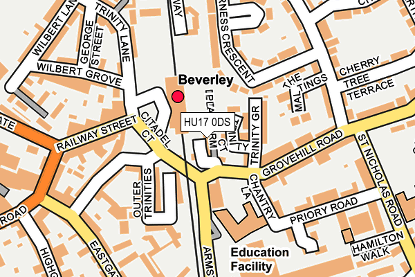 HU17 0DS map - OS OpenMap – Local (Ordnance Survey)