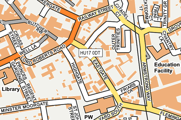 HU17 0DT map - OS OpenMap – Local (Ordnance Survey)