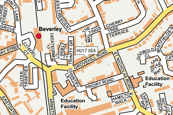 HU17 0EA map - OS OpenMap – Local (Ordnance Survey)