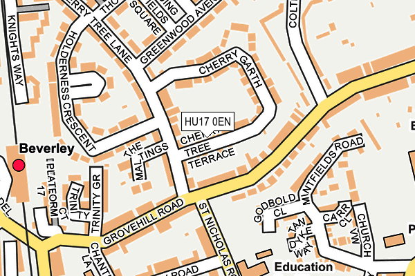 HU17 0EN map - OS OpenMap – Local (Ordnance Survey)