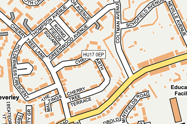 HU17 0EP map - OS OpenMap – Local (Ordnance Survey)