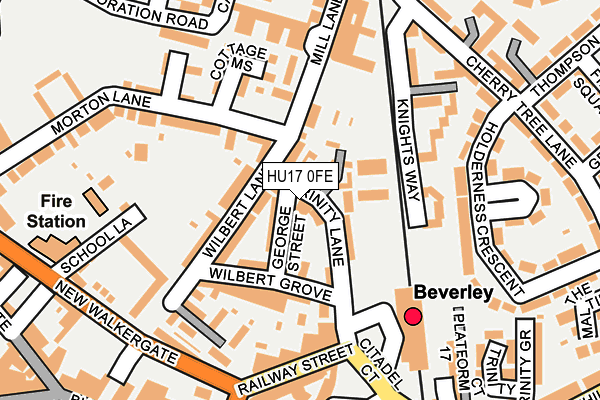 HU17 0FE map - OS OpenMap – Local (Ordnance Survey)