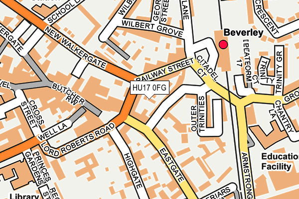 HU17 0FG map - OS OpenMap – Local (Ordnance Survey)