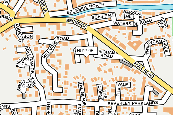 HU17 0FL map - OS OpenMap – Local (Ordnance Survey)