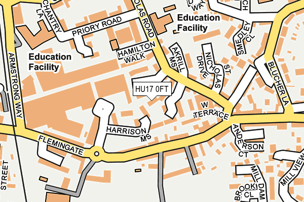 HU17 0FT map - OS OpenMap – Local (Ordnance Survey)