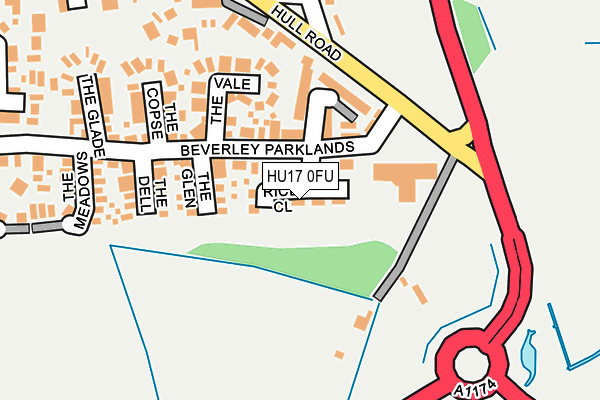 HU17 0FU map - OS OpenMap – Local (Ordnance Survey)