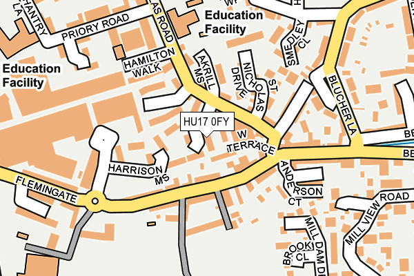 HU17 0FY map - OS OpenMap – Local (Ordnance Survey)