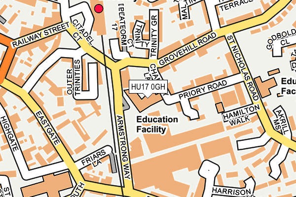 HU17 0GH map - OS OpenMap – Local (Ordnance Survey)