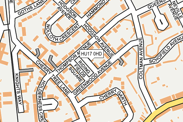 HU17 0HD map - OS OpenMap – Local (Ordnance Survey)