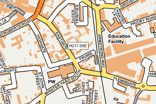 HU17 0HE map - OS OpenMap – Local (Ordnance Survey)