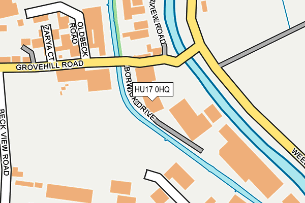 HU17 0HQ map - OS OpenMap – Local (Ordnance Survey)