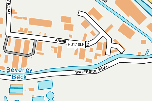 HU17 0LF map - OS OpenMap – Local (Ordnance Survey)