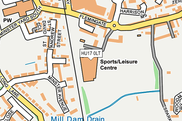 HU17 0LT map - OS OpenMap – Local (Ordnance Survey)
