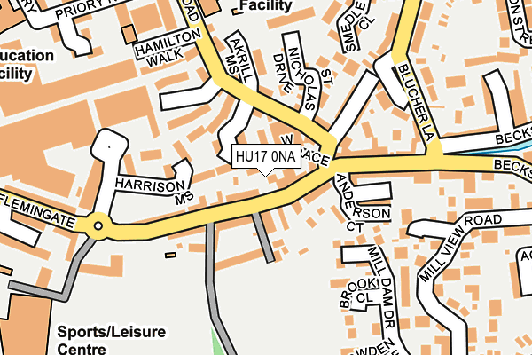 HU17 0NA map - OS OpenMap – Local (Ordnance Survey)