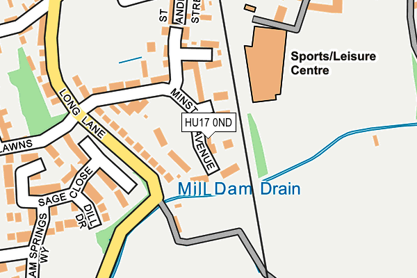 HU17 0ND map - OS OpenMap – Local (Ordnance Survey)