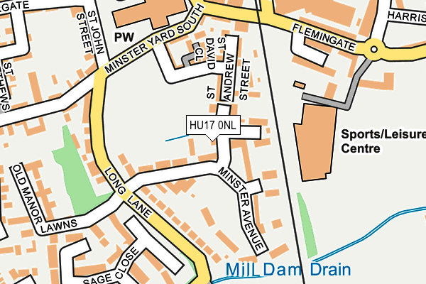 HU17 0NL map - OS OpenMap – Local (Ordnance Survey)