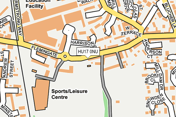 HU17 0NU map - OS OpenMap – Local (Ordnance Survey)