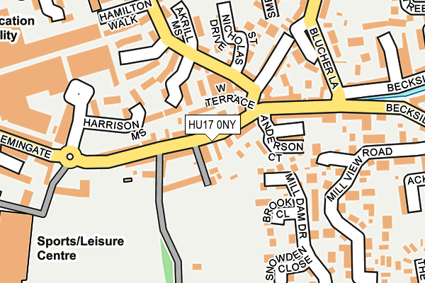 HU17 0NY map - OS OpenMap – Local (Ordnance Survey)