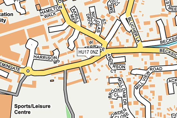 HU17 0NZ map - OS OpenMap – Local (Ordnance Survey)