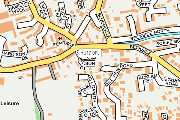HU17 0PJ map - OS OpenMap – Local (Ordnance Survey)