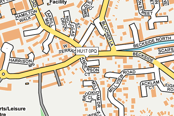 HU17 0PQ map - OS OpenMap – Local (Ordnance Survey)