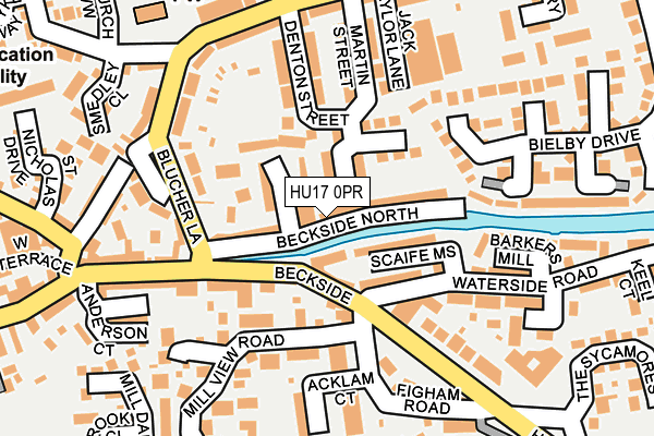 HU17 0PR map - OS OpenMap – Local (Ordnance Survey)