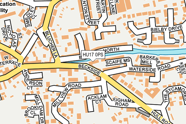 HU17 0PS map - OS OpenMap – Local (Ordnance Survey)