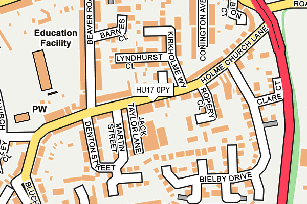 HU17 0PY map - OS OpenMap – Local (Ordnance Survey)