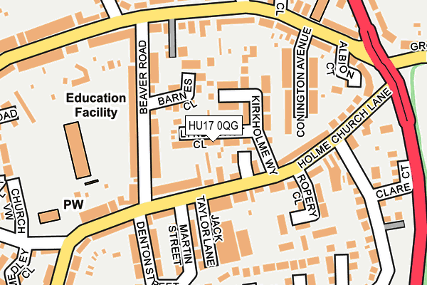 HU17 0QG map - OS OpenMap – Local (Ordnance Survey)