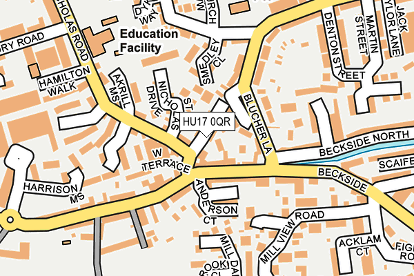 HU17 0QR map - OS OpenMap – Local (Ordnance Survey)