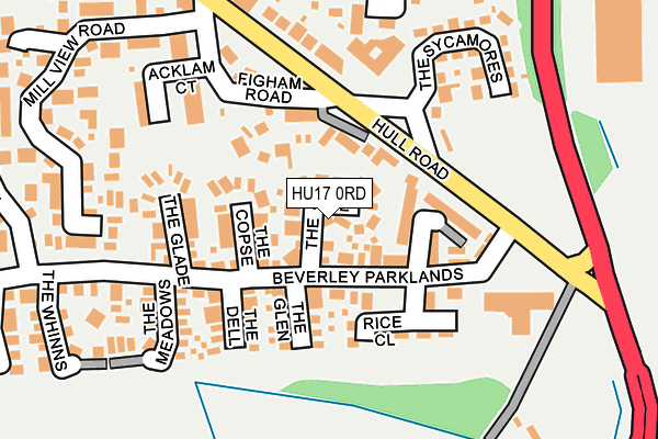 HU17 0RD map - OS OpenMap – Local (Ordnance Survey)