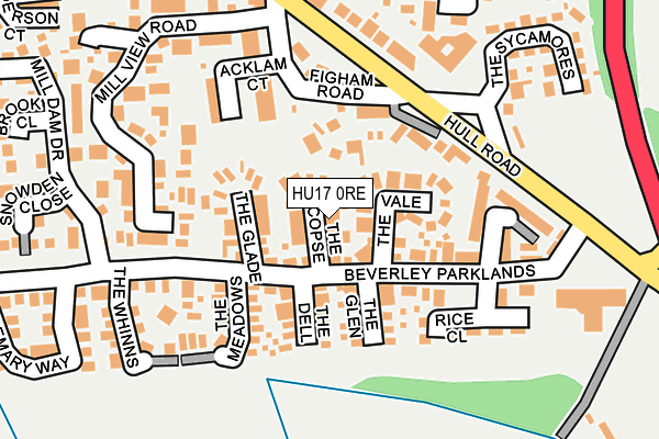 HU17 0RE map - OS OpenMap – Local (Ordnance Survey)