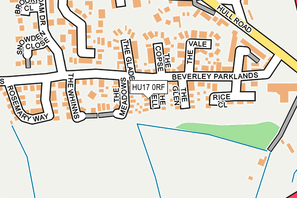HU17 0RF map - OS OpenMap – Local (Ordnance Survey)