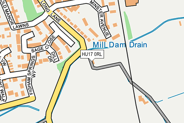 HU17 0RL map - OS OpenMap – Local (Ordnance Survey)