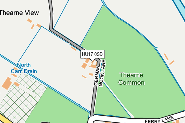 HU17 0SD map - OS OpenMap – Local (Ordnance Survey)