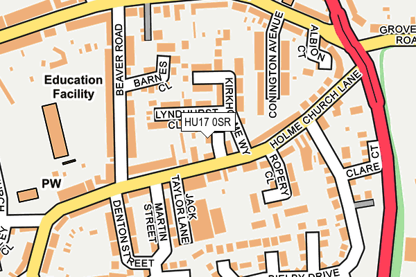 HU17 0SR map - OS OpenMap – Local (Ordnance Survey)