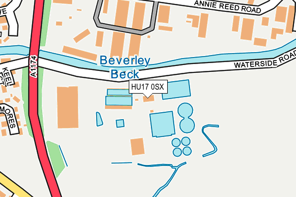 HU17 0SX map - OS OpenMap – Local (Ordnance Survey)