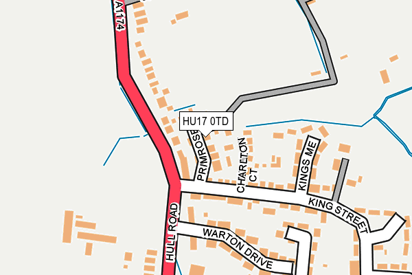 HU17 0TD map - OS OpenMap – Local (Ordnance Survey)
