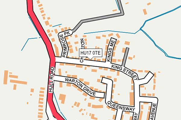 HU17 0TE map - OS OpenMap – Local (Ordnance Survey)