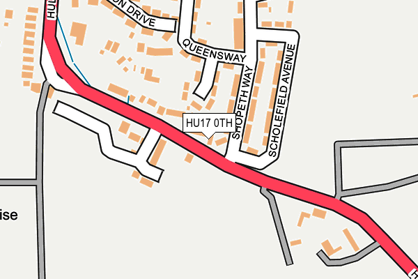 HU17 0TH map - OS OpenMap – Local (Ordnance Survey)