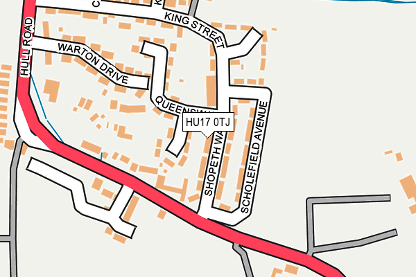 HU17 0TJ map - OS OpenMap – Local (Ordnance Survey)