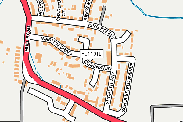 HU17 0TL map - OS OpenMap – Local (Ordnance Survey)