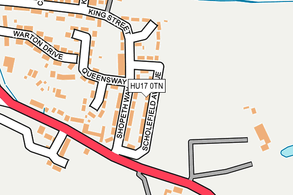 HU17 0TN map - OS OpenMap – Local (Ordnance Survey)