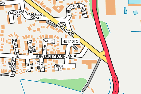 HU17 0TQ map - OS OpenMap – Local (Ordnance Survey)