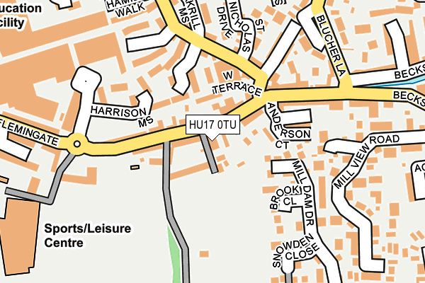 HU17 0TU map - OS OpenMap – Local (Ordnance Survey)