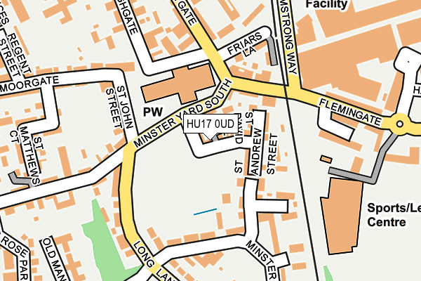 HU17 0UD map - OS OpenMap – Local (Ordnance Survey)