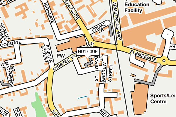 HU17 0UE map - OS OpenMap – Local (Ordnance Survey)