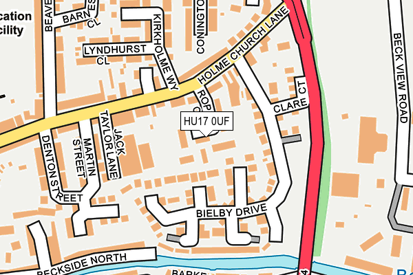 HU17 0UF map - OS OpenMap – Local (Ordnance Survey)